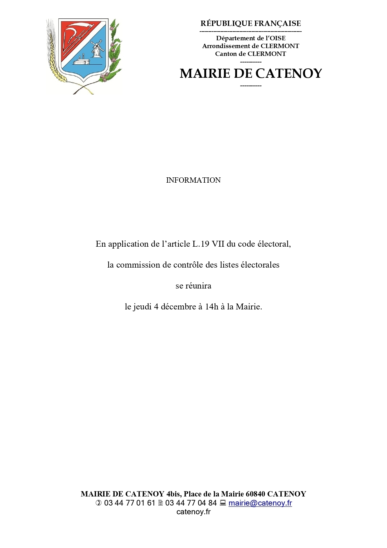La commission de contrôle des listes électorales