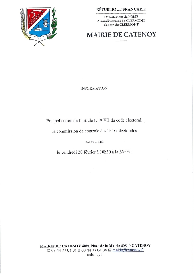 COMMISSION DE CONTROLE